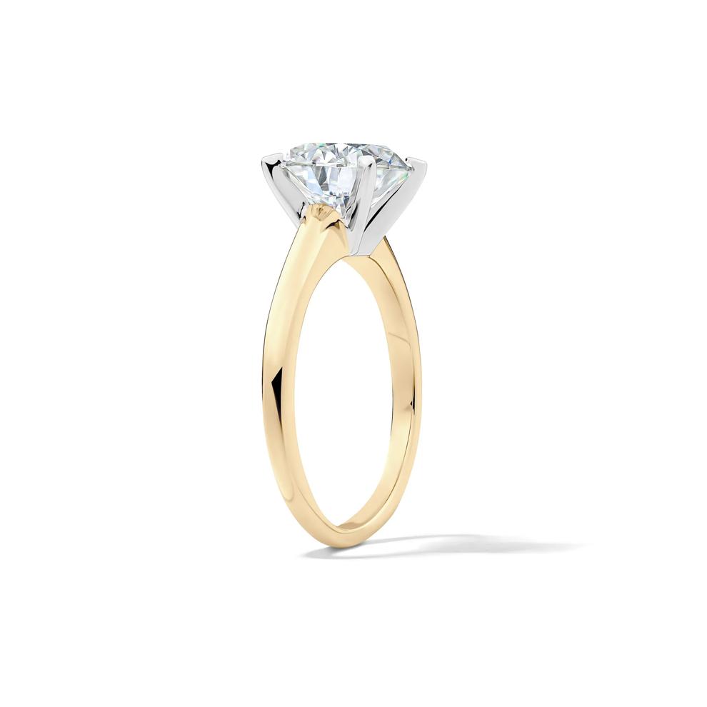 Lab-Created Moissanite Round Solitaire Ring in 10K Yellow Gold (2 ct. dew) – Image 3 of 3