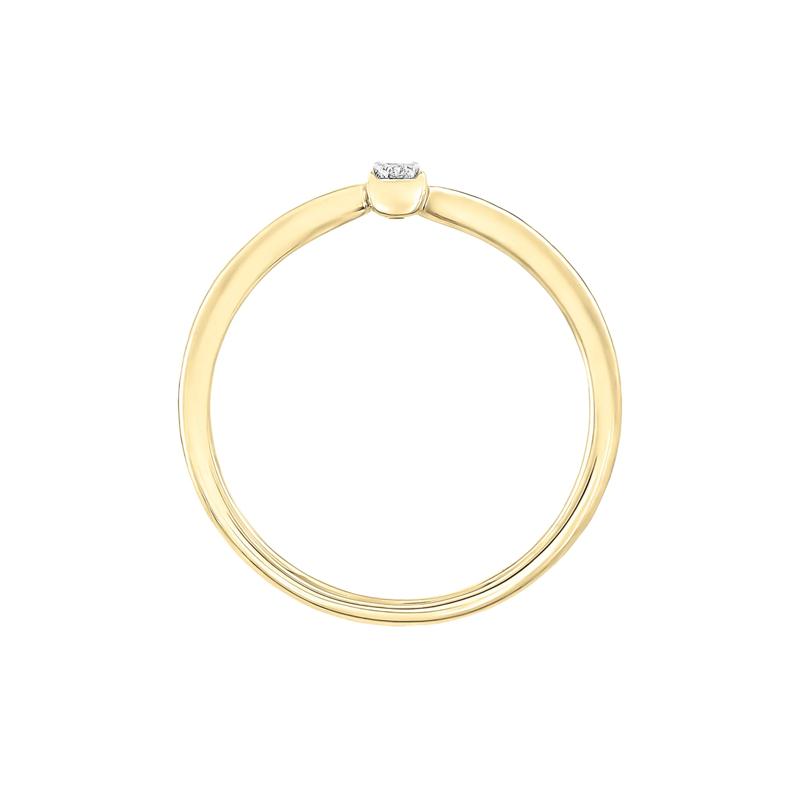 Diamond Accent Bypass Bar Ring in 10K Yellow Gold – Image 2 of 3