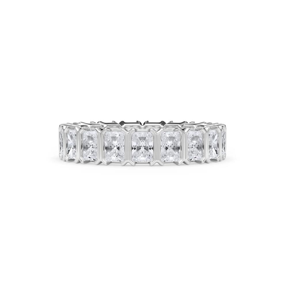Lab Grown Diamond North-South Half Bezel Eternity Band in Platinum (3 ct. tw.) – Image 1 of 4