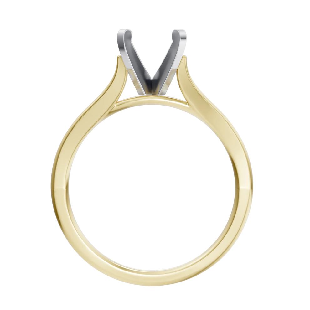Split-Shank Semi-Mount Engagement Ring in 14K Gold (Setting Only) – Image 4 of 6