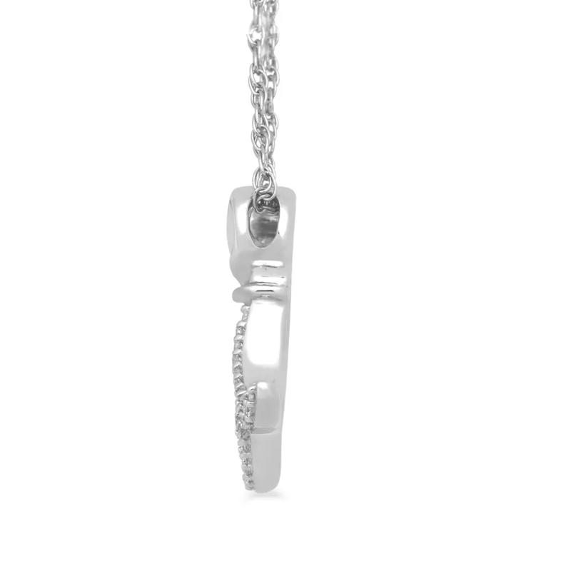 Dog Pendant with Diamond Accents in Sterling Silver – Image 2 of 2