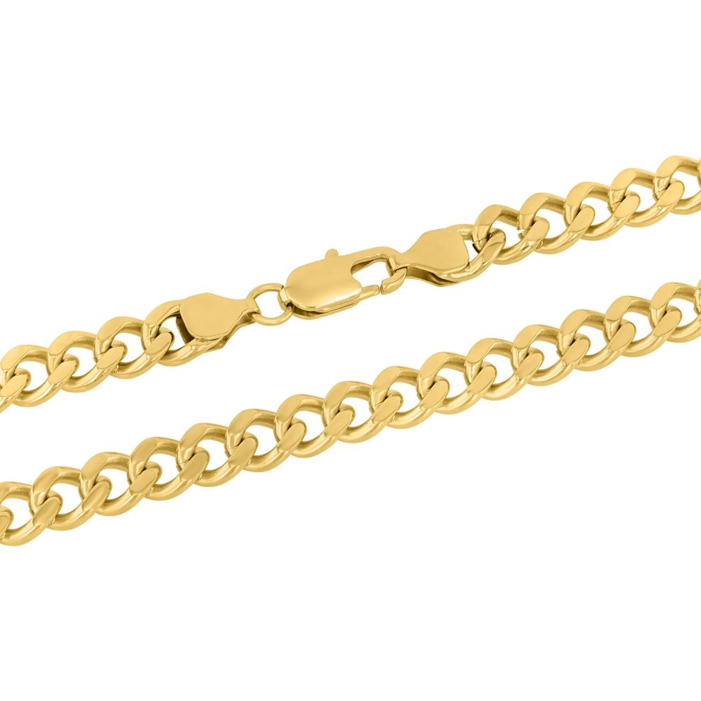 Yellow Ion-Plated Curb Link Chain in Stainless Steel, 7.5MM, 24" – Image 2 of 3