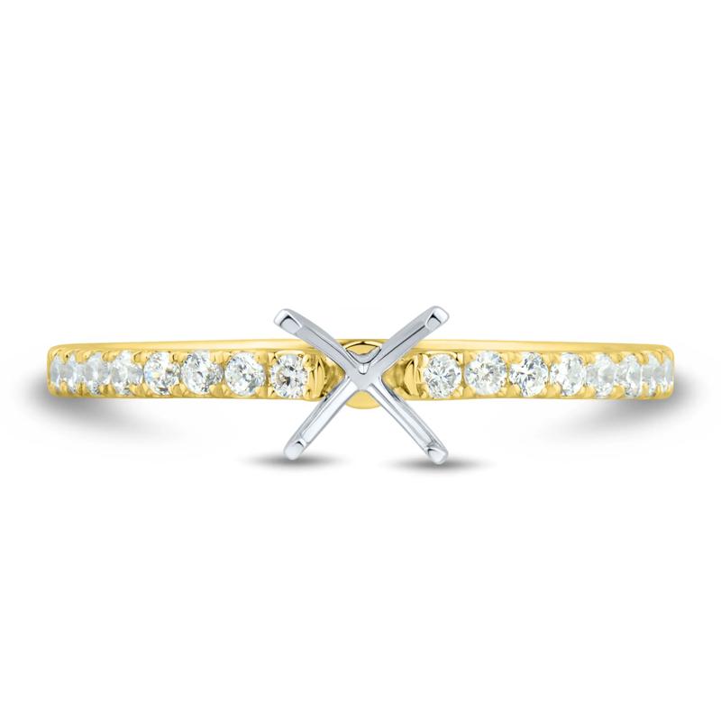 1/5 ct. tw. Diamond Semi-Mount Engagement Ring in 14k Yellow Gold &#40;Setting Only&#41;  – Image 2 of 6