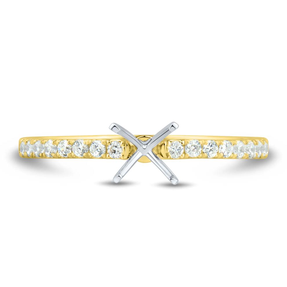 1/5 ct. tw. Diamond Semi-Mount Engagement Ring in 14k Yellow Gold (Setting Only)  – Image 2 of 6