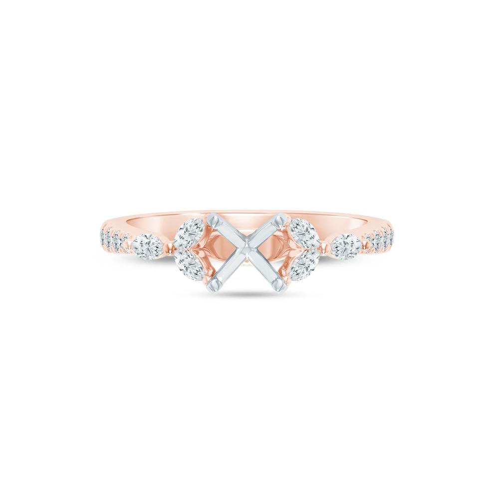 Diamond Semi-Mount Engagement Ring in 14K Rose &amp; White Gold (1/3 ct. tw.) (Setting Only) – Image 2 of 6