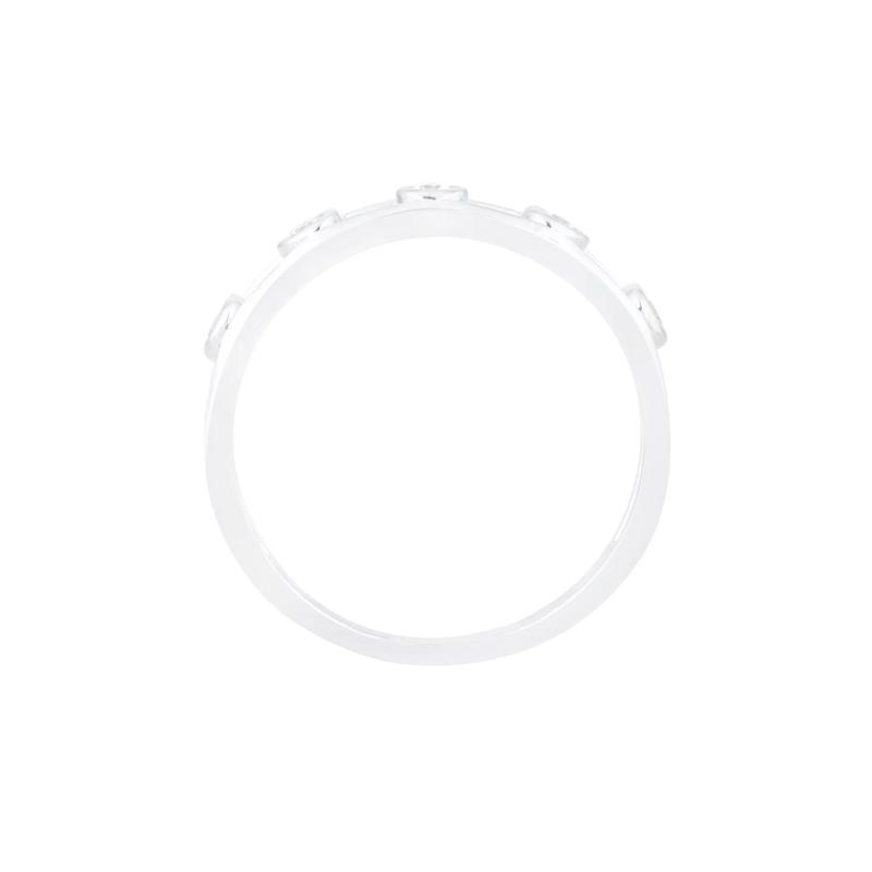 Diamond Five-Stone Bezel-Set Ring in 10K White Gold &#40;1/10 ct. tw.&#41; – Image 2 of 3