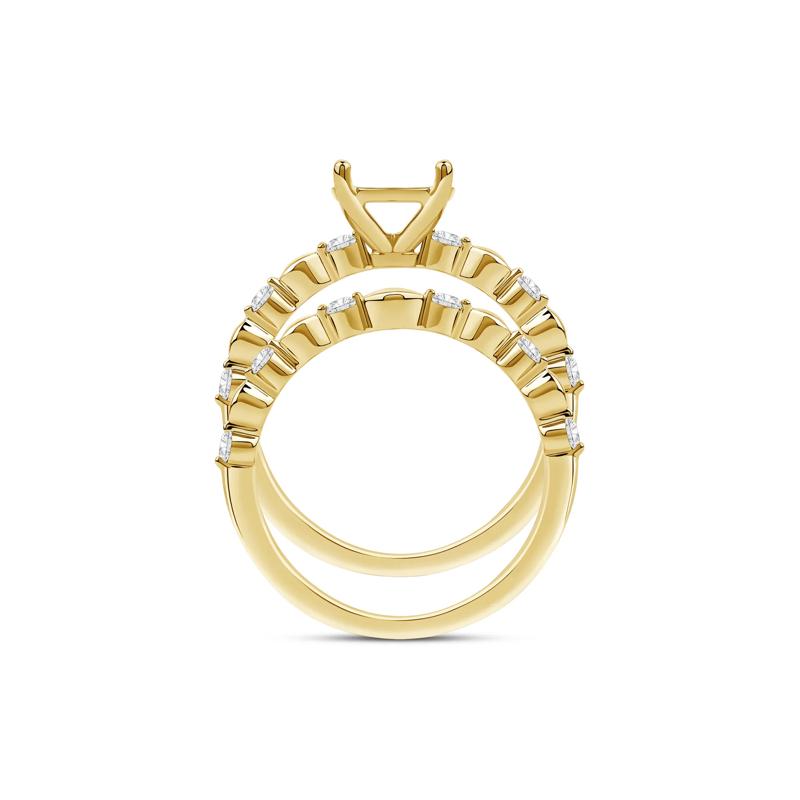 Lab Grown Diamond Semi-Mount Bridal Set in 14K Yellow Gold (1/3 ct. tw.) – Image 4 of 8