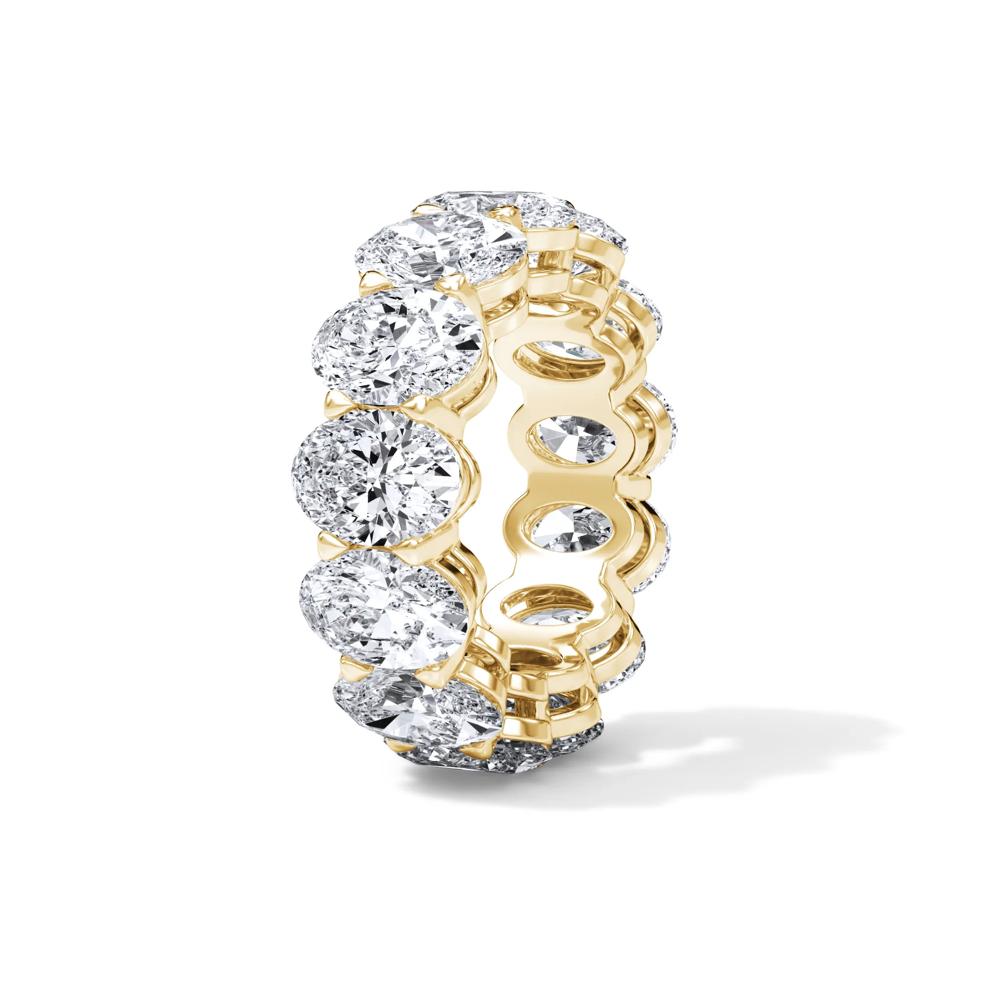 Lab Grown Diamond Oval Eternity Band in 18K Yellow Gold (13 ct. tw.) – Image 3 of 4