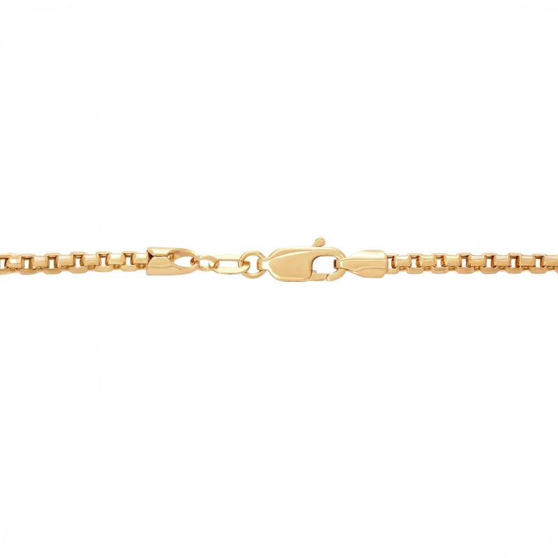 Hollow Box Chain in 14K Yellow Gold, 30&quot; – Image 2 of 2