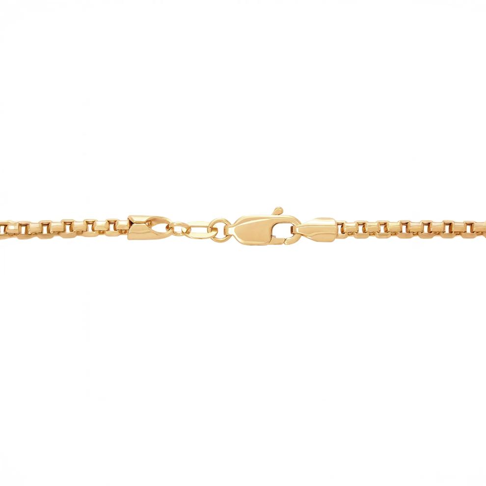 Hollow Box Chain in 14K Yellow Gold, 30" – Image 2 of 2