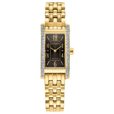 Ladies' Petite Palidoro Watch With Black Dial in Gold-Toned Stainless Steel.