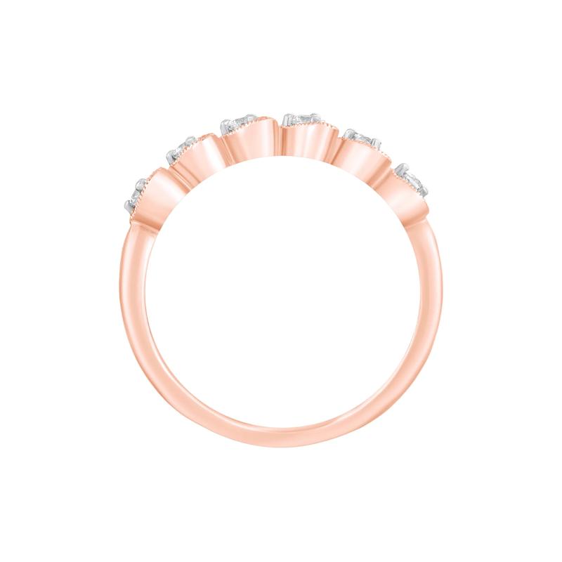 Diamond Heart Ring in 10K Rose Gold &#40;1/10 ct. tw.&#41; – Image 2 of 3