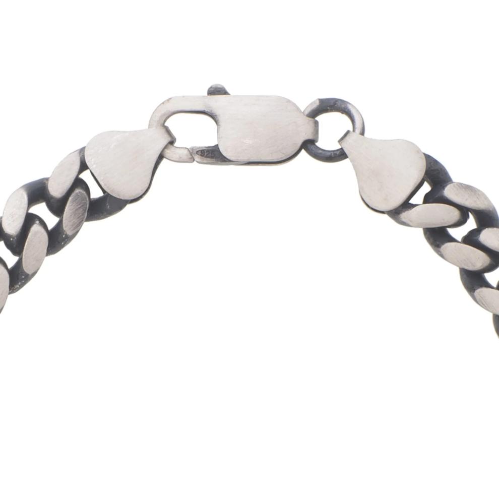 Miami Cuban Gunmetal Finish Bracelet in Sterling Silver, 7MM, 8.25" – Image 3 of 3