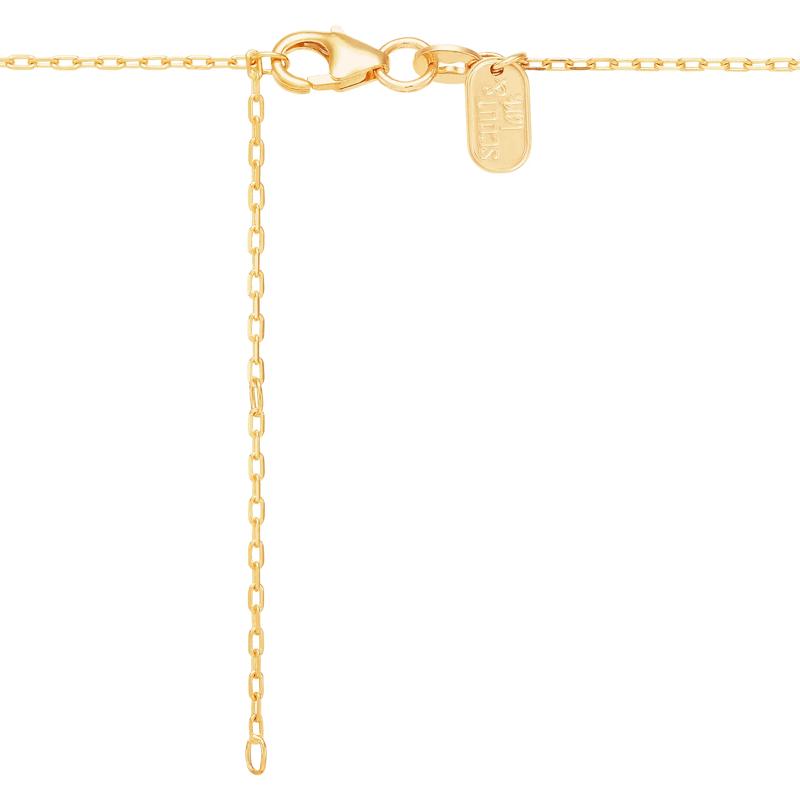 Lab Grown Diamond Accent and Lab-Created Ruby Necklace in 10K Yellow Gold – Image 3 of 3