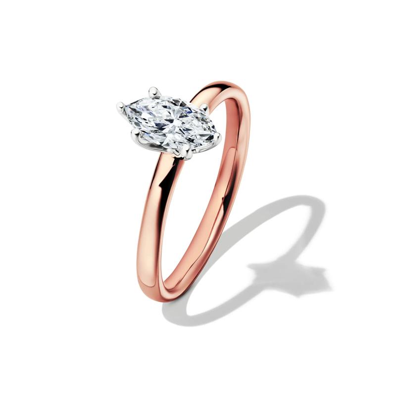 Diamond Marquise Solitaire Engagement Ring in 14K Rose Gold &#40;3/4 ct.&#41; – Image 4 of 5