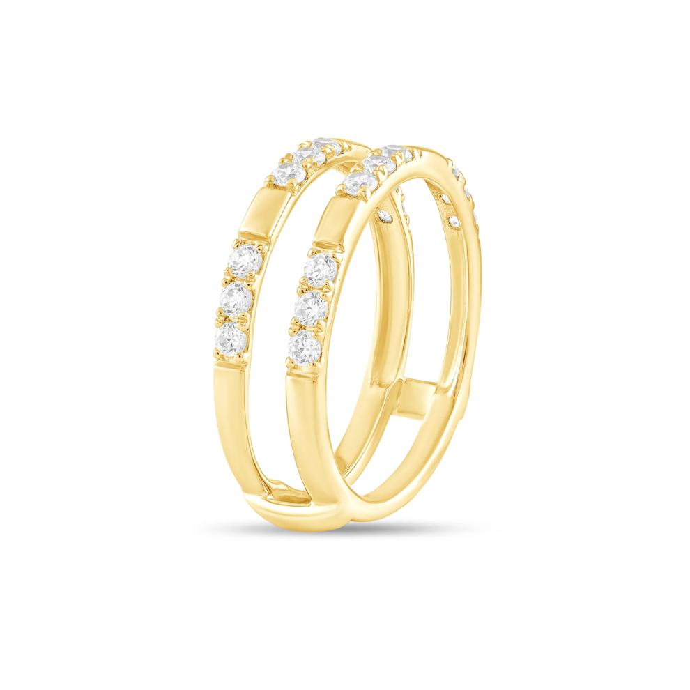 Diamond Insert Ring in 10K Yellow Gold (1/2 ct. tw.) – Image 4 of 4