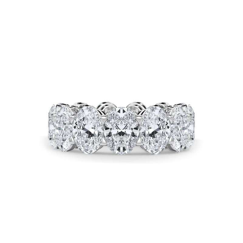Lab Grown Diamond Oval Eternity Band in 18K White Gold &#40;13 ct. tw.&#41; – Image 1 of 4