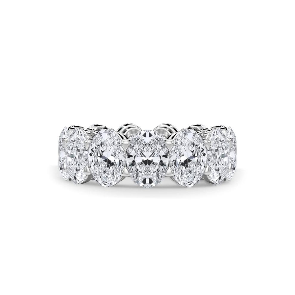 Lab Grown Diamond Oval Eternity Band in 18K White Gold (13 ct. tw.) – Image 1 of 4