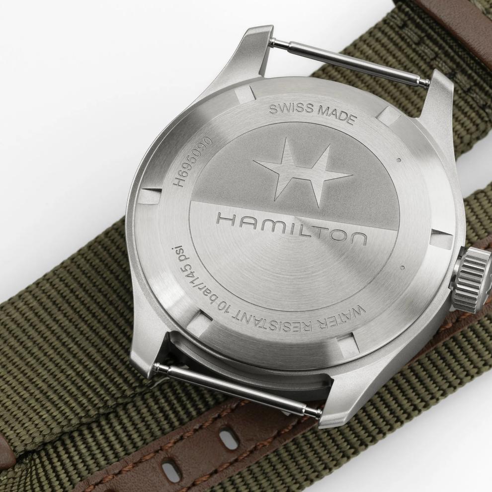 Khaki Field Mechanical Power Reserve Watch with Green Textile Strap – Image 2 of 4