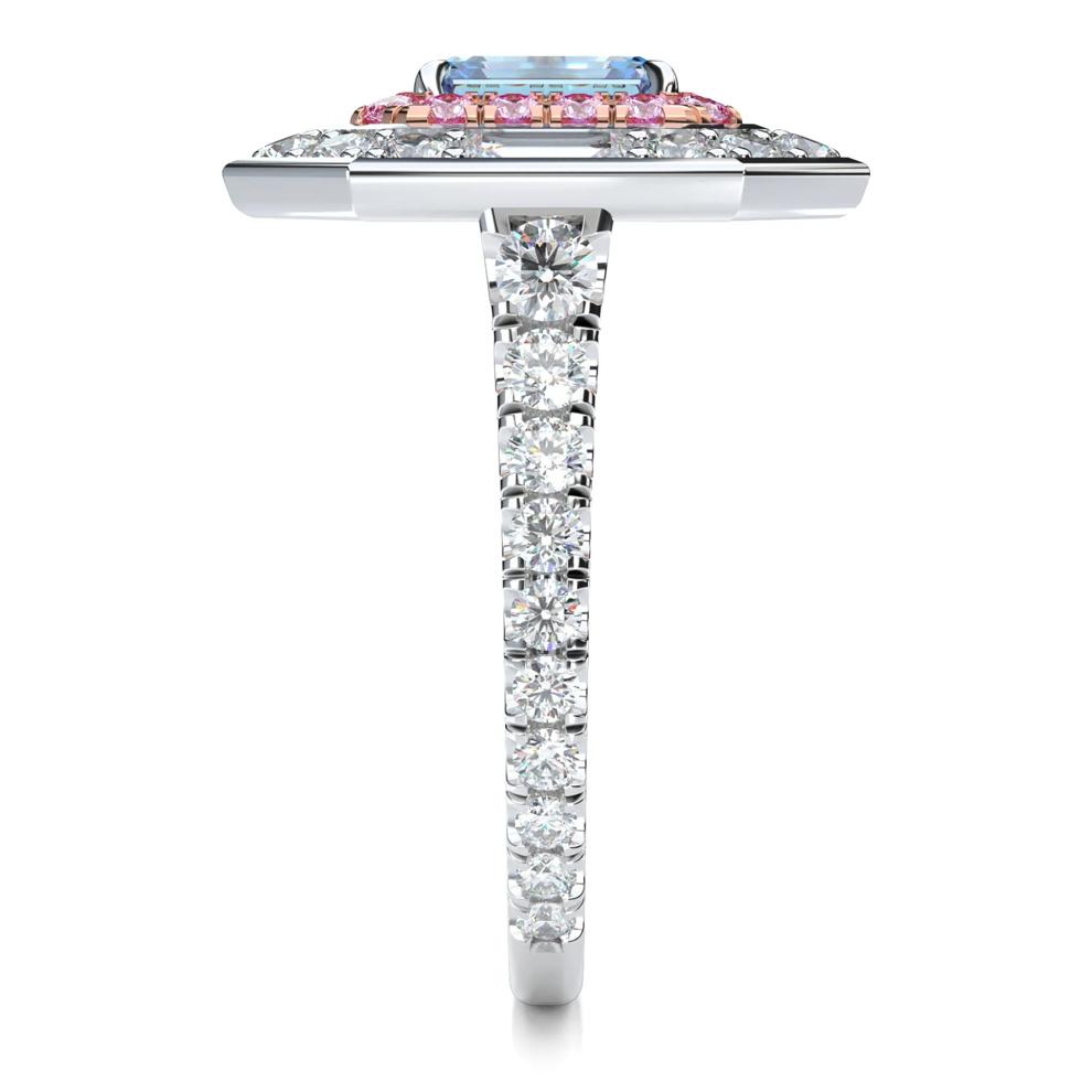 Lab Grown Diamond Blue, Pink and White Ring Platinum &amp; 18K Rose Gold (2 1/3 ct. tw.) – Image 3 of 4