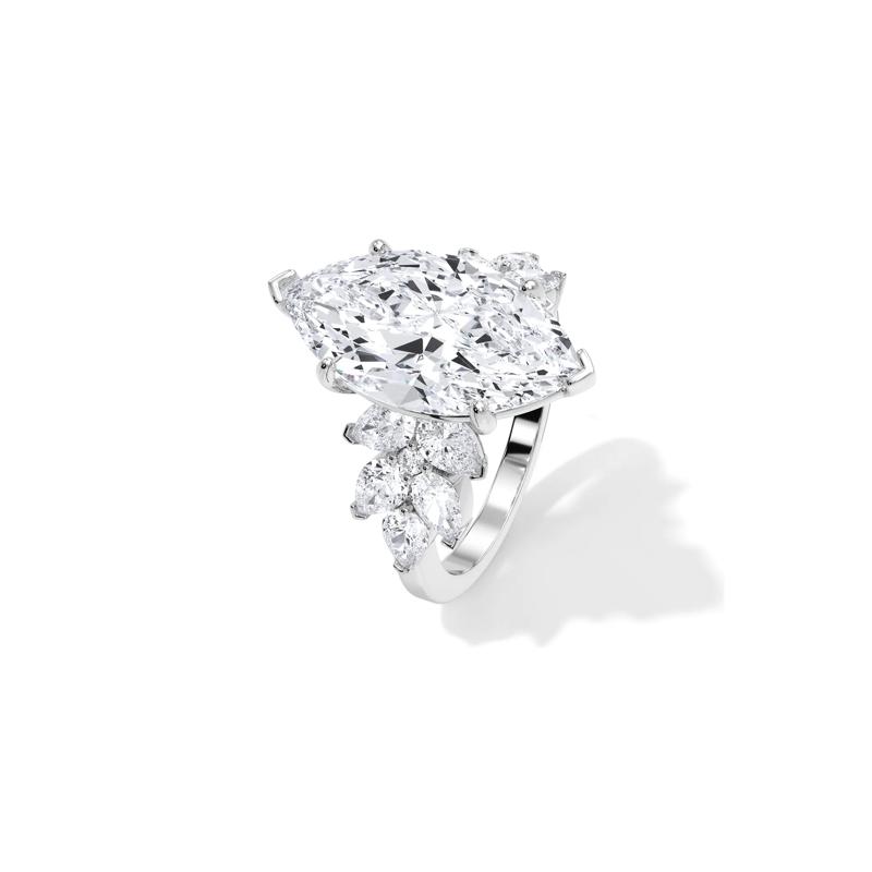 Lab Grown Diamond Marquise Engagement Ring in Platinum &#40;7 1/4 ct. tw.&#41; – Image 4 of 4