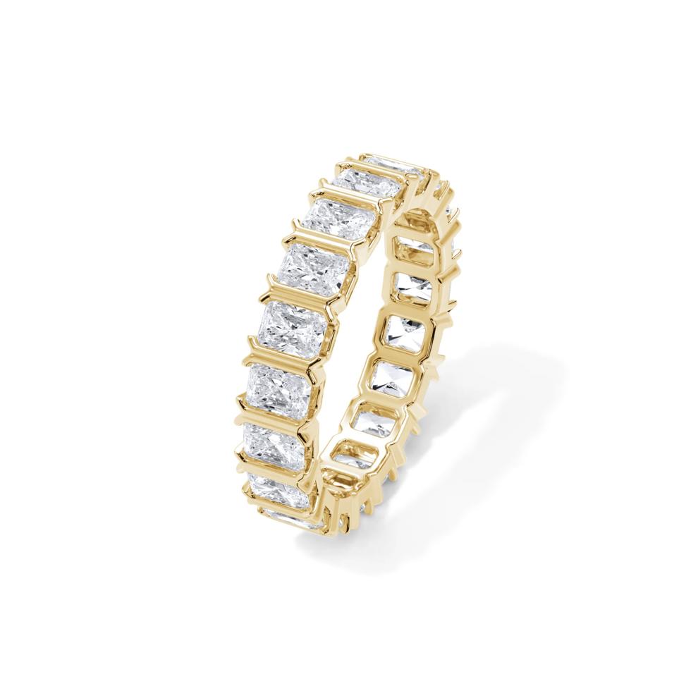 Lab Grown Diamond North-South Half Bezel Eternity Band in 14K Yellow Gold (3 ct. tw.) – Image 4 of 4