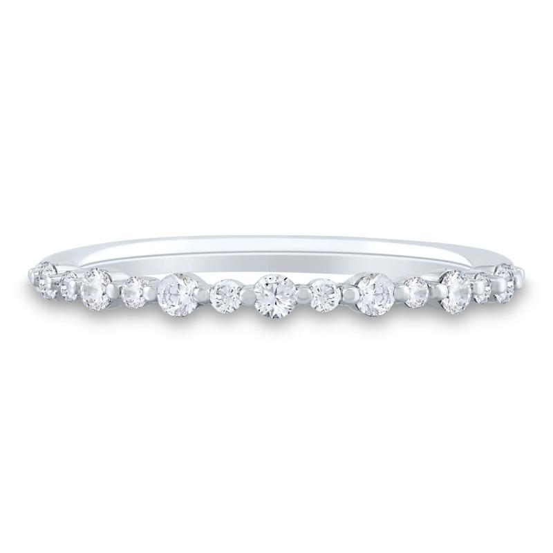 Diamond Shared-Prong Band in 10K White Gold &#40;1/4 ct. tw.&#41; – Image 1 of 3