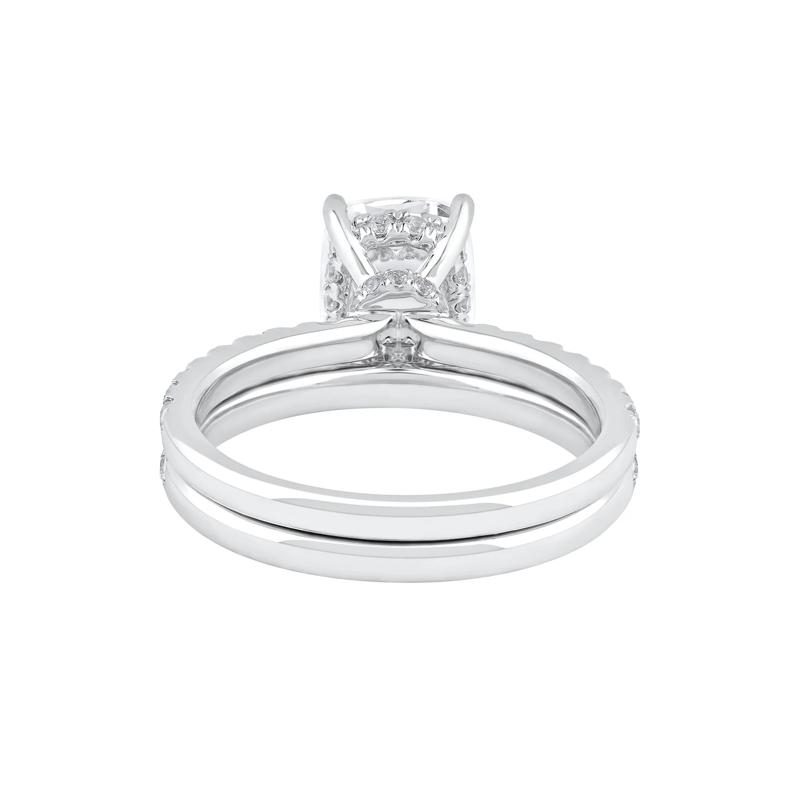 Charlotte Lab Grown Diamond Elongated Cushion-Cut Engagement Ring Set in 14K White Gold &#40;2 3/4 ct. tw.&#41; – Image 4 of 4