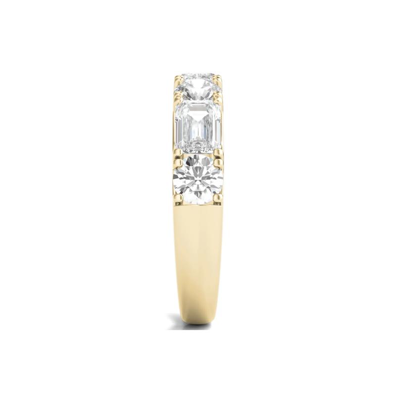 Round &amp; Emerald-Cut Diamond Band in 14K Yellow Gold &#40;2 1/2 ct. tw.&#41; – Image 3 of 3