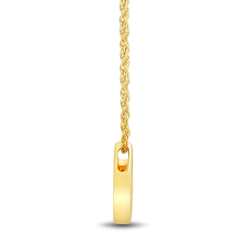 Lab Grown Diamond Open Drop Pendant in 10K Yellow Gold (1/4 ct. tw.) – Image 2 of 3