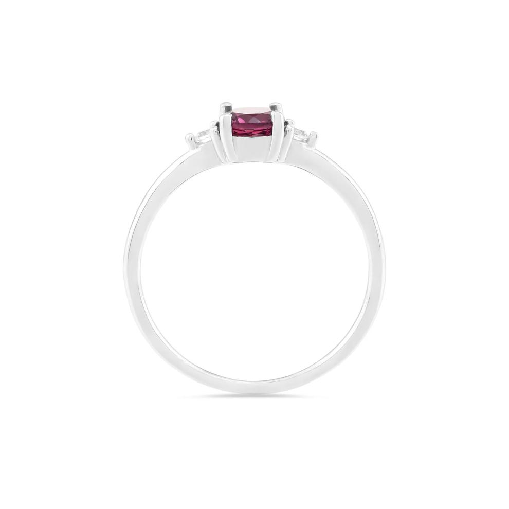 Rhodolite &amp; Lab-Created White Sapphire Ring in Sterling Silver – Image 2 of 4