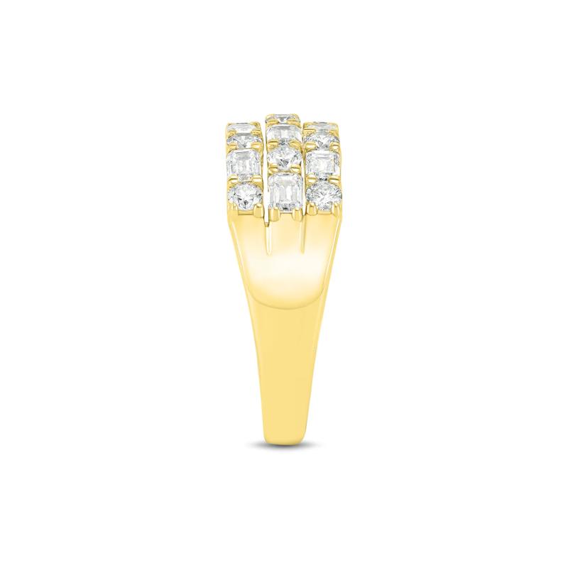 Limited Edition Lab Grown Diamond Three-Row Band in 14K Yellow Gold (2 ct. tw.) – Image 3 of 3