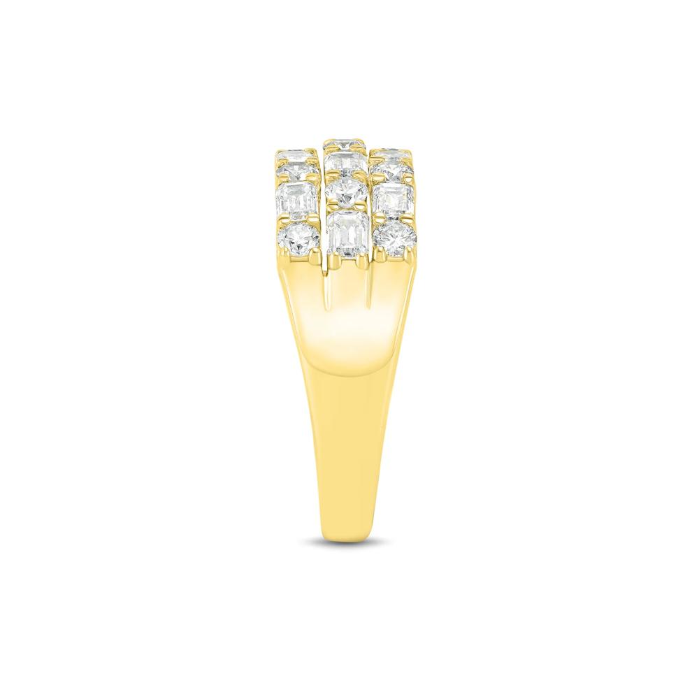 Limited Edition Lab Grown Diamond Three-Row Band in 14K Yellow Gold (2 ct. tw.) – Image 3 of 3