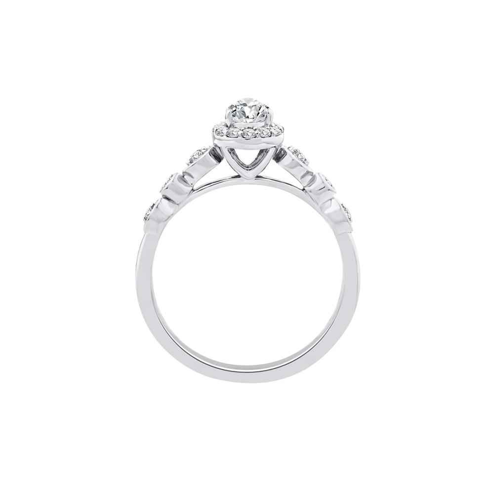 Lab Grown Diamond Pear Promise Ring in 10K White Gold (1/2 ct. tw.) – Image 2 of 3