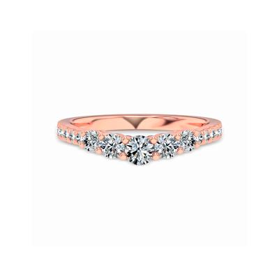 Lab Grown Diamond Graduated Contour Band in 14K Rose Gold (3/4 ct. tw.)