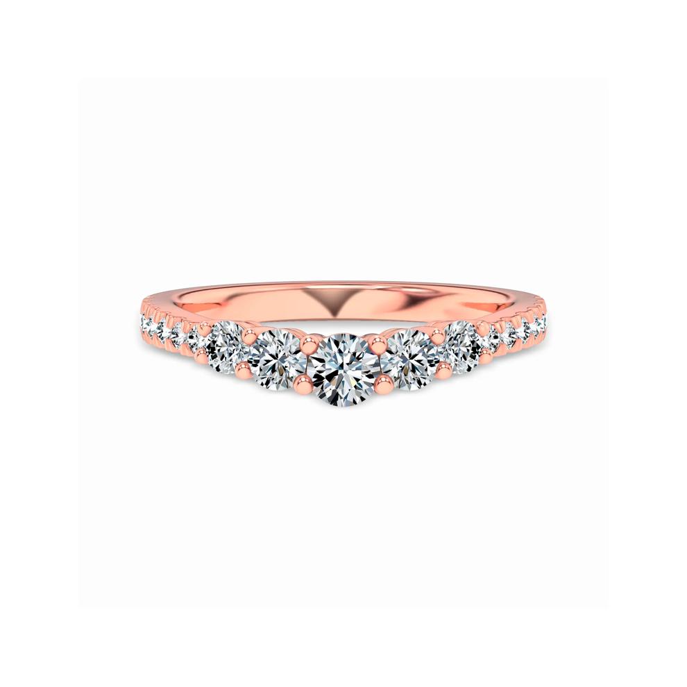 Lab Grown Diamond Graduated Contour Band in 14K Rose Gold (3/4 ct. tw.) – Image 1 of 4