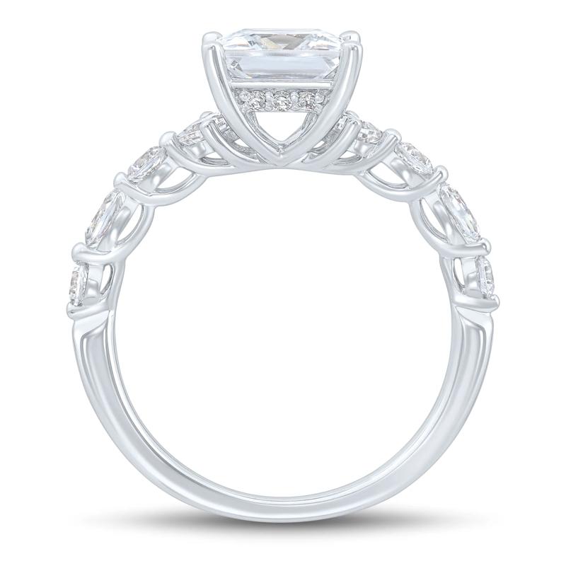 Princess-Cut Lab Grown Diamond Engagement Ring in 14K White Gold (2 3/4 ct. tw.) – Image 2 of 3