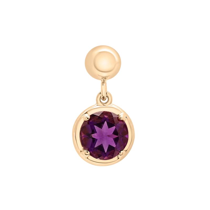 Amethyst Birthstone Bead Charm in Vermeil – Image 1 of 3
