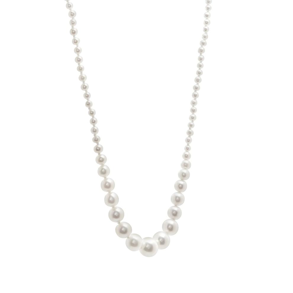 Freshwater Cultured Pearl Graduated Necklace in 10K Yellow Gold – Image 2 of 4