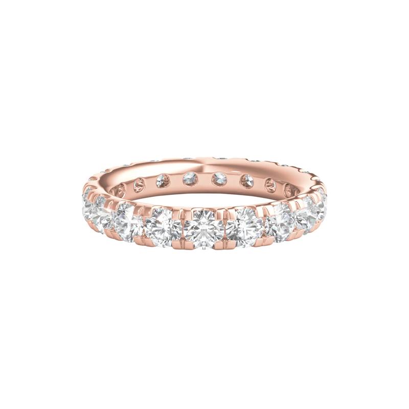 Diamond Wedding Band with Eternity Setting in 14K Rose Gold &#40;3 ct. tw.&#41; – Image 1 of 3