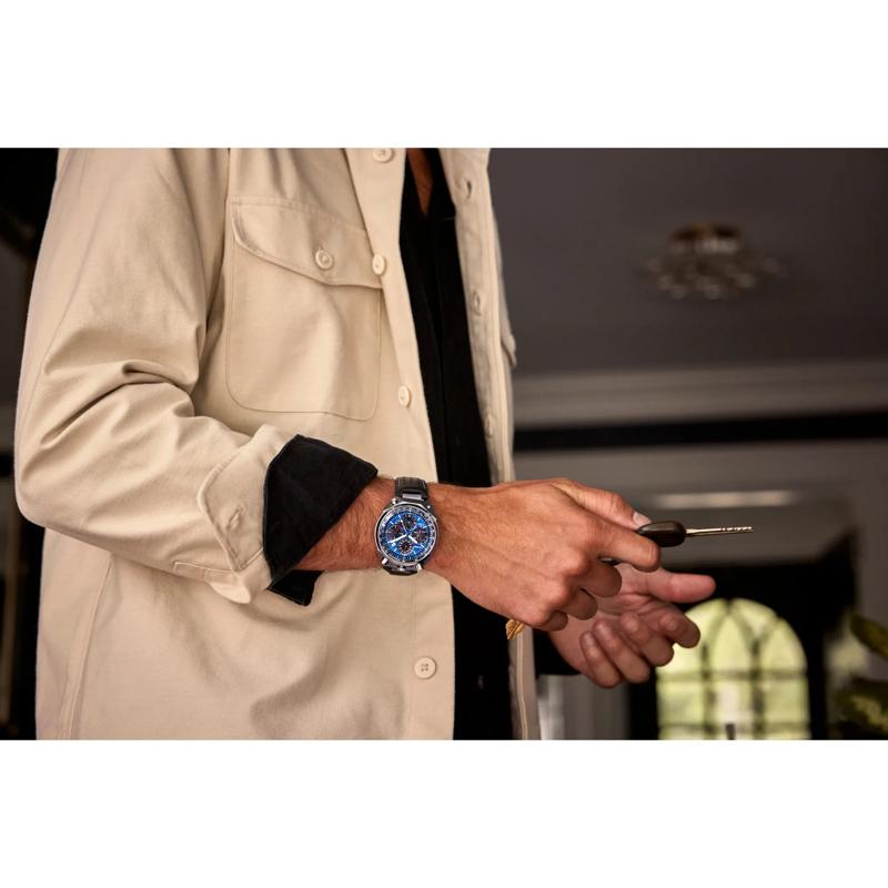 Men&#39;s Promaster Tsuno Chrono Racer Watch in Black Leather and Titanium, 44MM – Image 5 of 6