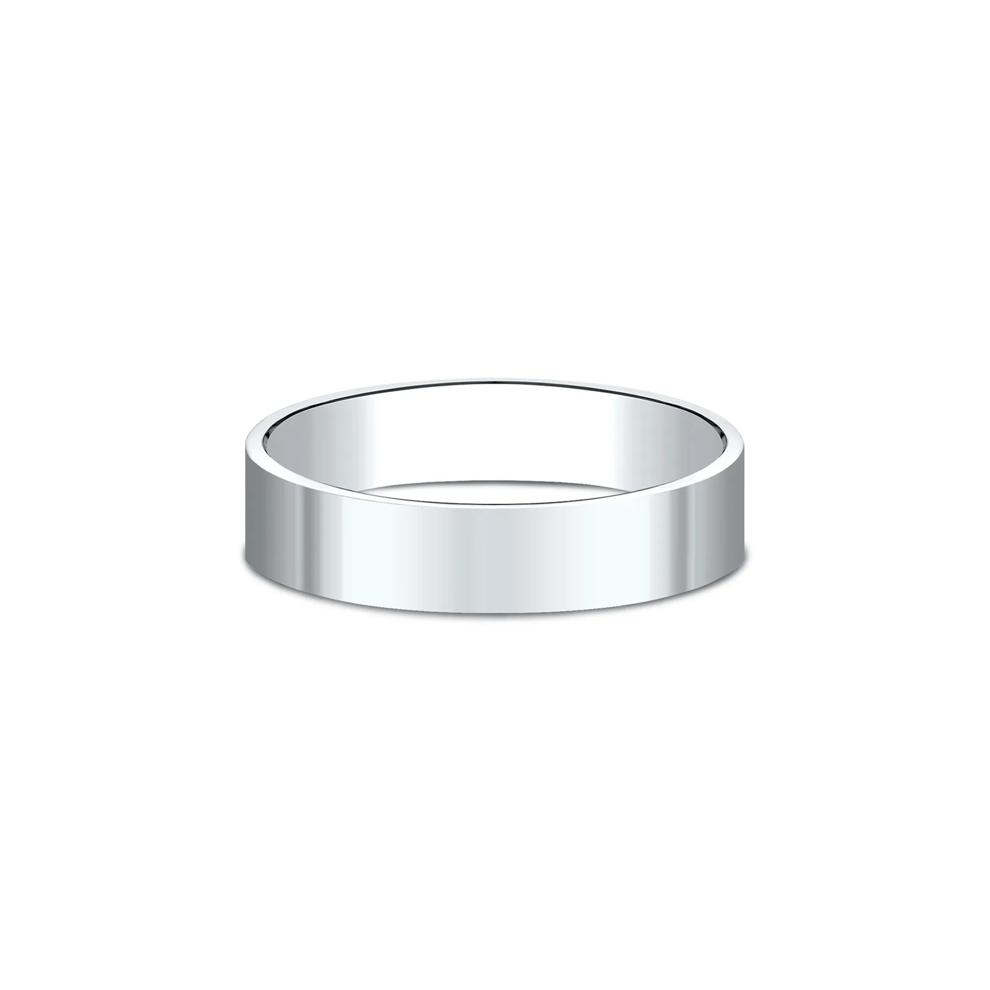 Flat Plain Wedding Band in 14K White Gold, 5MM – Image 1 of 3