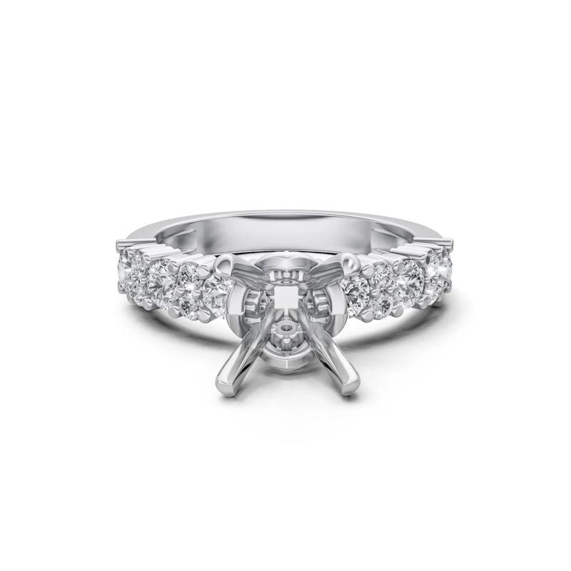 3/4 ct. tw. Semi-Mount Engagement Ring in Platinum &#40;Setting Only&#41; – Image 2 of 6