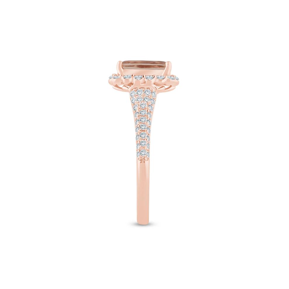 Juliet Morganite and Diamond Engagement Ring in 14K Rose Gold (5/8 ct. tw.) – Image 3 of 3