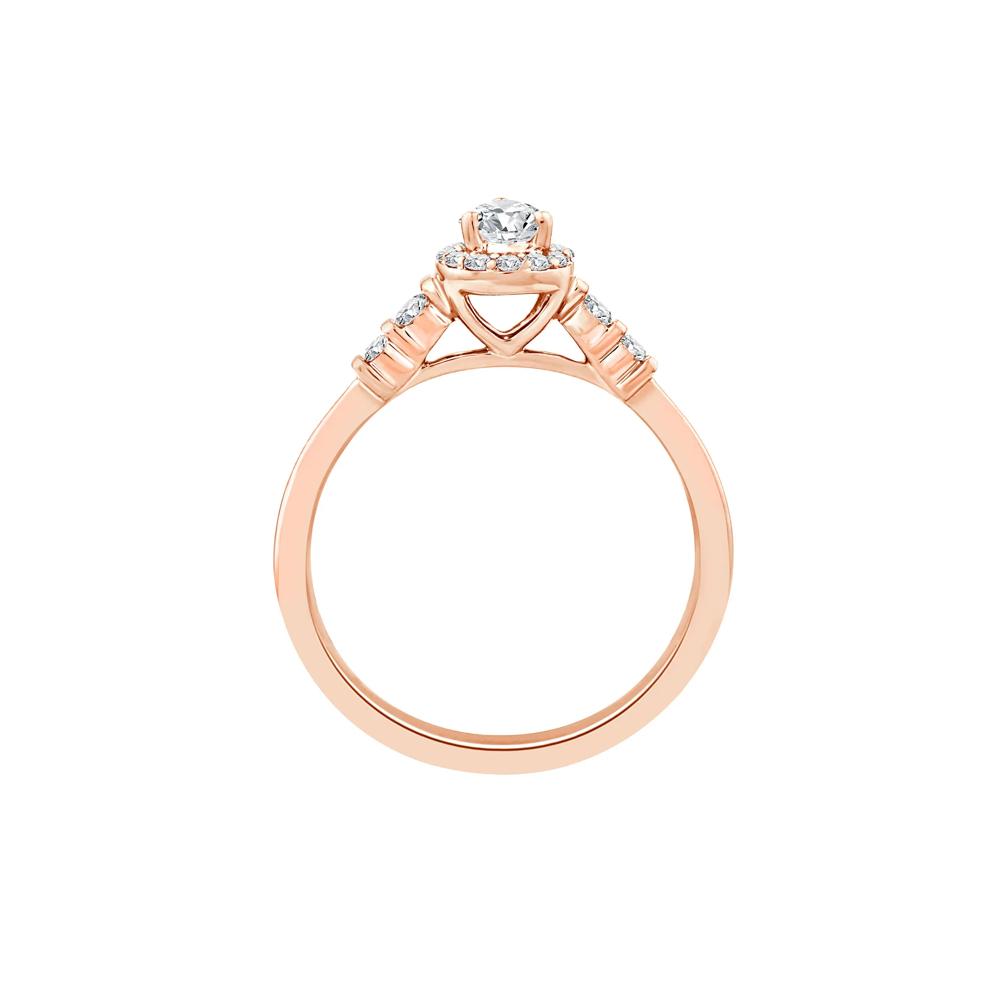 Lab Grown Diamond Pear Promise Ring in 10K Rose Gold (1/2 ct. tw.) – Image 2 of 3