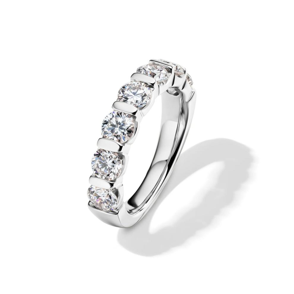 Lab Grown Diamond Bar Set Band in 14K White Gold (2 ct. tw.) – Image 4 of 4