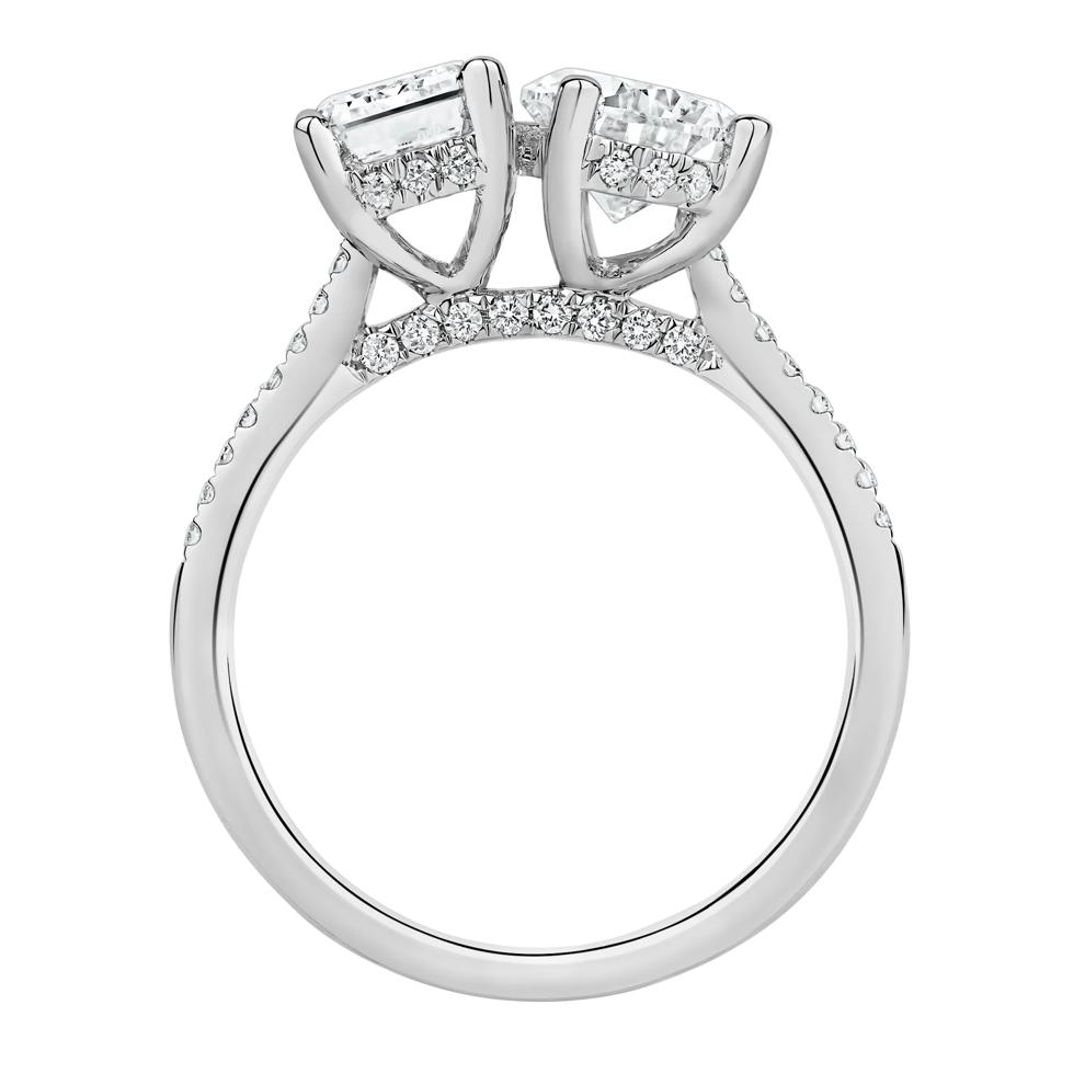 Gianna Lab Grown Diamond Toi et Moi Engagement Ring in Platinum (3 1/4 ct. tw.) – Image 2 of 5