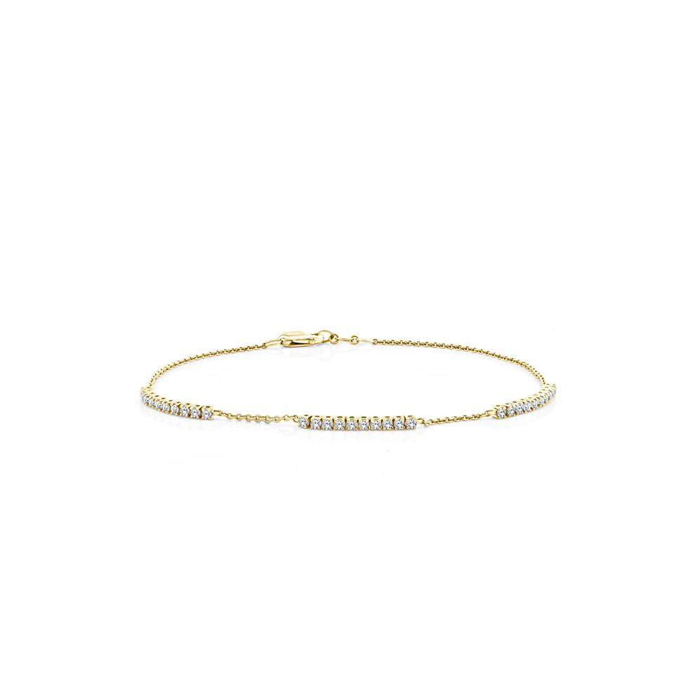 Diamond Chain Bracelet in 10K Yellow Gold, 7" (1/2 ct. tw.) – Image 1 of 2