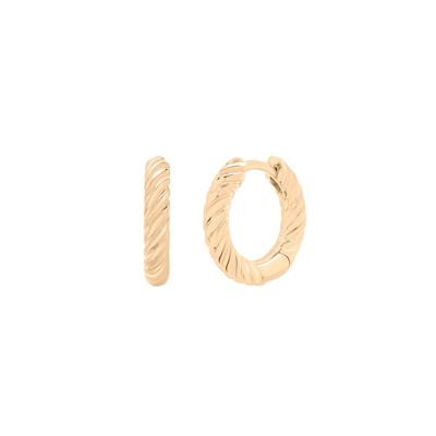 Twisted Rope Hoop Earrings in Vermeil, 14MM