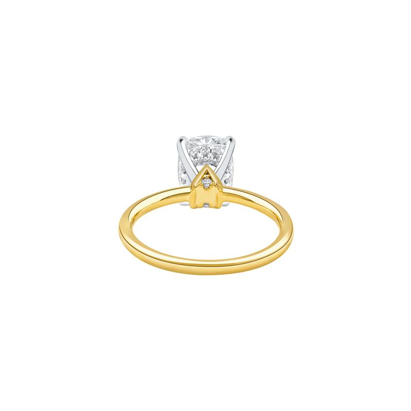 Sutton Lab Grown Diamond Elongated Cushion Engagement Ring in 14K Yellow Gold &amp; 14K White Gold &#40;2 1/7 ct. tw.&#41;  – Image 4 of 4